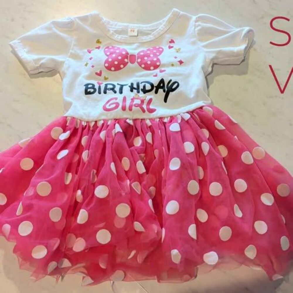 Girls Birthday Girl Polka Dot Tutu Dress